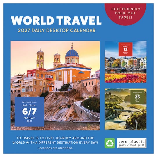 2027 World Travel Daily Desktop Calendar